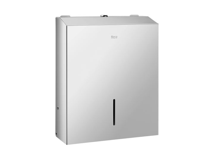 A817411002 - Distributeur d'essuie-mains en papier 400-600 unités - Roca Laufen - Acier inoxydable - L280 x l102 x H350 mm - Installation murale_0