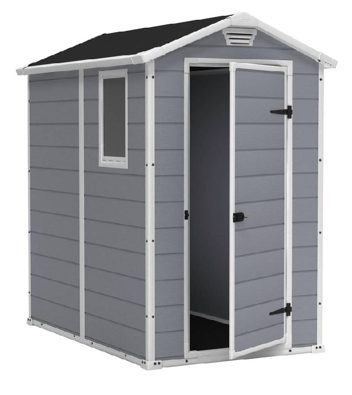 Abri de jardin en résine - Premium 46SP - 2m² - Gris_0