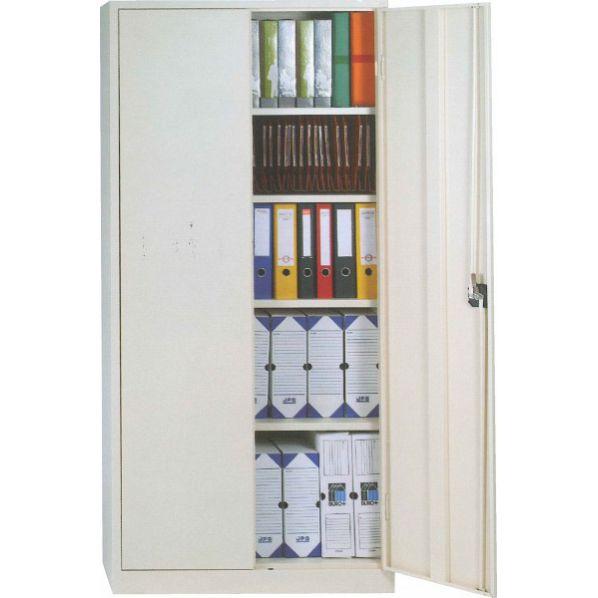 Armoire à portes battantes - H 1945 x L 920 mm - Coloris Ivoire - Pour archivage et rangement - Marque Rolléco_0