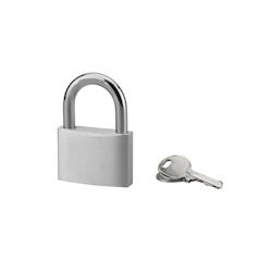 Cadenas à clé Alu, chantier, 60mm, anse acier cémenté nickelé, 3 clés - SP - gris 3150268281608_0