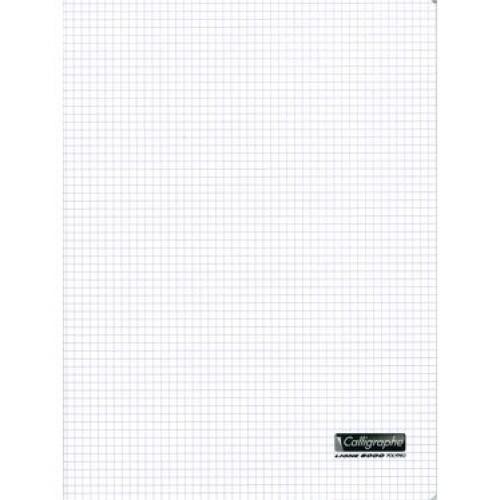 Calligraphe Lot de 4 Cahier Ligne 8000 24x32, 192p./96 feuilles 90 g/m² piquées, couv. PP incolore, quadrillé 5x5 - 3210330183916_0