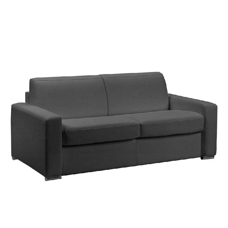 CANAPÉ LIT 3-4 PLACES MASTER CONVERTIBLE EXPRESS 160/18 CM SOMMIER LATTES RENATONISI MICROFIBRE GRIS GRAPHITE_0