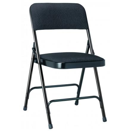 Chaise pliante Palerme - tissu ou vinyle - ossature en acier rond, légère et robuste_0