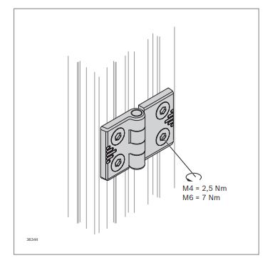 Charnière en aluminium - Compatible avec tous les systèmes de rainures - Haute qualité et adaptée aux salles blanches_0