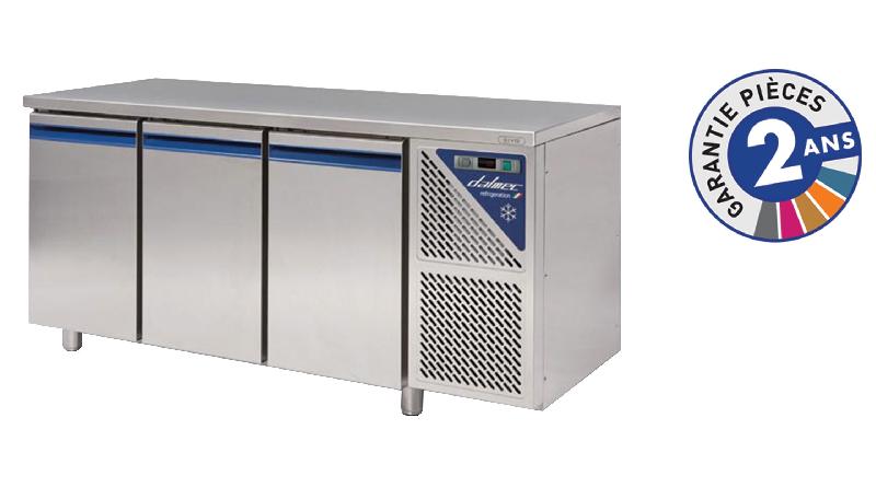 Desserte réfrigérée négative 350 L - 3 portes - sans groupe logé - DALMEC SN603NSG - acier inoxydable_0