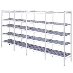 EURAST - Étagères en duralumin 5 niveaux - 5572x370x1700 mm - 55723500 - inox 55723500_0