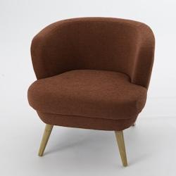 Fauteuil Dagmard Brique - Rouge - Tissu Amadeus 66.5x68 cm - Confort et Design Contemporain_0