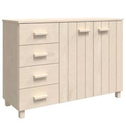 HELLOSHOP26 - Buffet bahut commode armoire meuble de rangement organisateur cuisine salle de séjour salon 113 x 40 x 80 cm bois massif de pin marron_0
