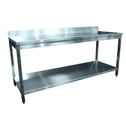 BUD-DCTAE66 - L2G Table démontable adossée inox 85 x 60 x 60 cm - inox BUD-DCTAE66_0