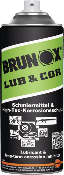 Lubrifiant adhérent et protecteur anticorrosion - Lub&Cor® 400 ml bombe aérosol BRUNOX_0