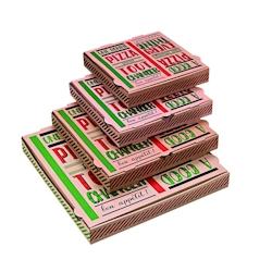Packnwood FHC - 100Pcs - Boîte à pizza carton brun décor 