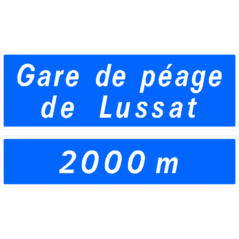 Panneau directionnel D47b - Gare de péage - présignalisation obligatoire en résine thermoplastique_0