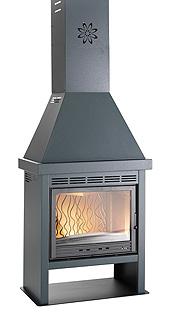Poêle à bois - Habillage Doncheville 6185-30 - Puissance 14 kW - Bûches 55 cm - Anthracite_0