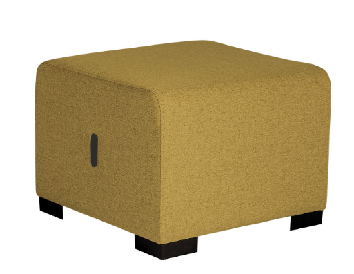 Pouf 1 place - Structure bois (pin) - Assise mousse polyuréthane - Revêtement tissu - Anti feu - Normé OEKO TEX - Patins antidérapants_0
