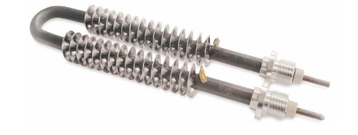 Résistance chauffante à ailette spiralée EA 25 - acier AISI 304 - puissance 250W à 3000W, température jusqu'à 250°C_0
