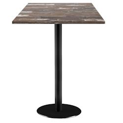 Restootab - Mange-debout 60x60cm - modèle Rome bois de grange - marron Bois manufacturé 3760371514397_0