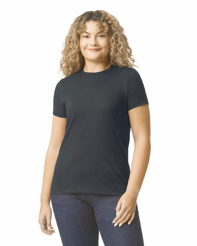 T-shirt femme softstyle CVC - Réf: GI67000L - 60% coton, 40% polyester, coupe cintrée, marque Gildan_0