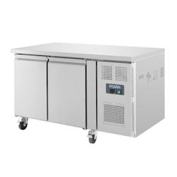 Table Réfrigérée Négative Inox 2 Portes GN 1/1 - Froid Ventilé, 282L, Plan de Travail Compact - Polar Série U - TRG599_0