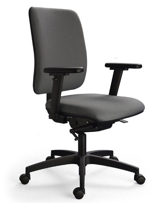 Tasko - chaise de bureau ergonomique - Sitis - roulettes design blanches - assise et dossier tissu ajustables_0