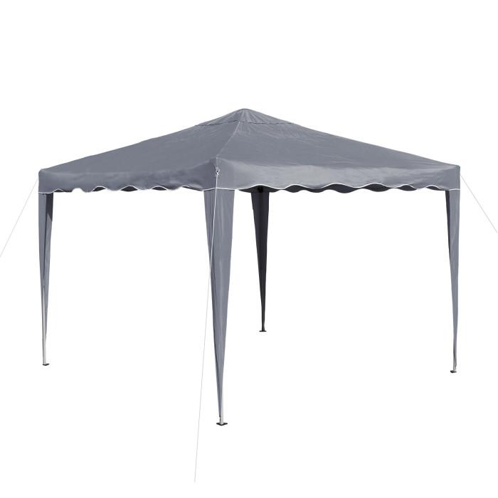 Tonnelle pliante / pavillon pliable 3x3 m - couleur grise*_0