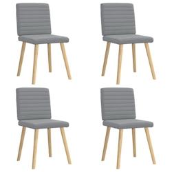VidaXL Chaises à Manger Lot De 4 Gris Clair Tissu - gris 8721158567192_0