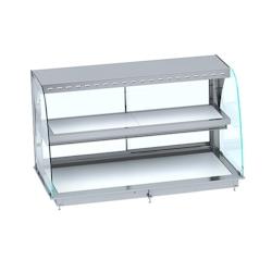Vitrine Chaude Drop-In Courbée Plaque Vitrocéramique Blanche - 3 à 5 x GN 1/1 - Combisteel - l176.5- L- P72- h92.4- Acier Inoxydable - 7422242929995_0