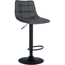 CLP Tabouret de bar Jerry similicuir Gris/Noir - gris polyester 322561_0
