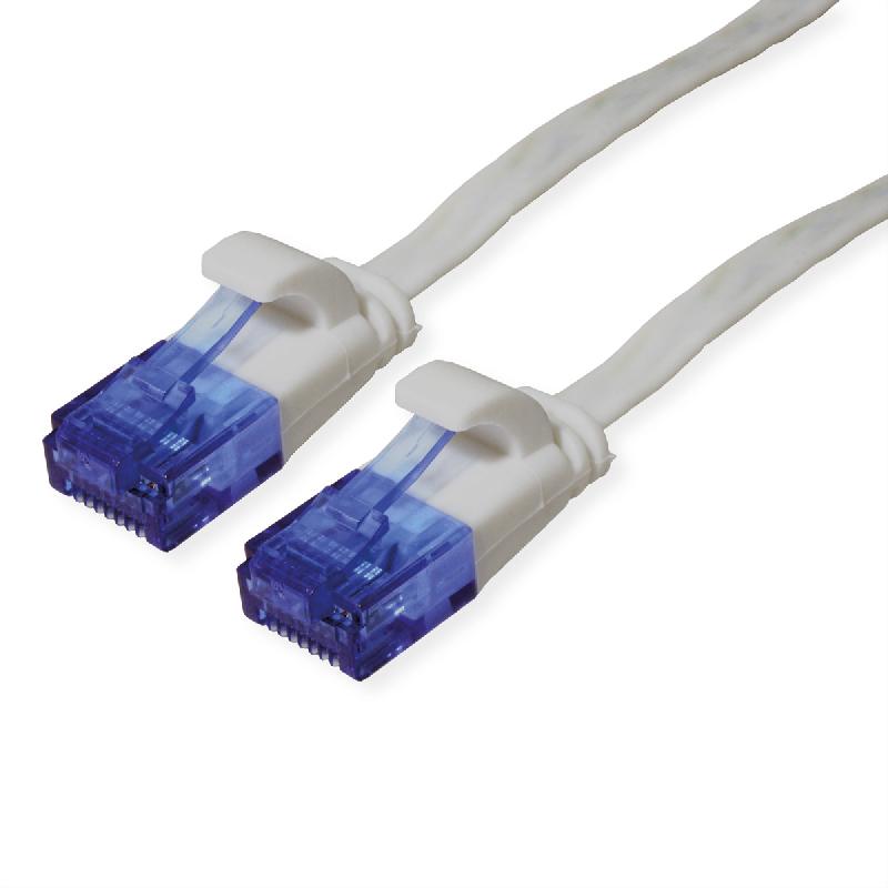 Cordon VALUE Cat.6A (Classe EA) UTP confectionné, plat, gris, 2 m_0