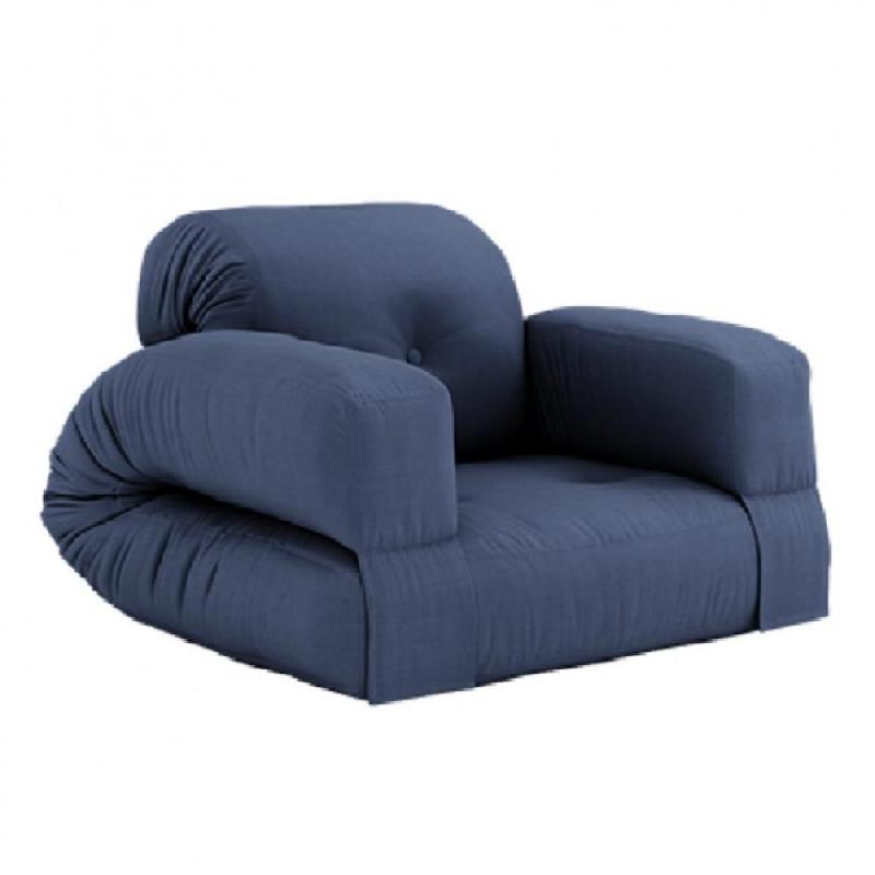 FAUTEUIL FUTON STANDARD CONVERTIBLE HIPPO CHAIR COULEUR BLEU MARINE_0