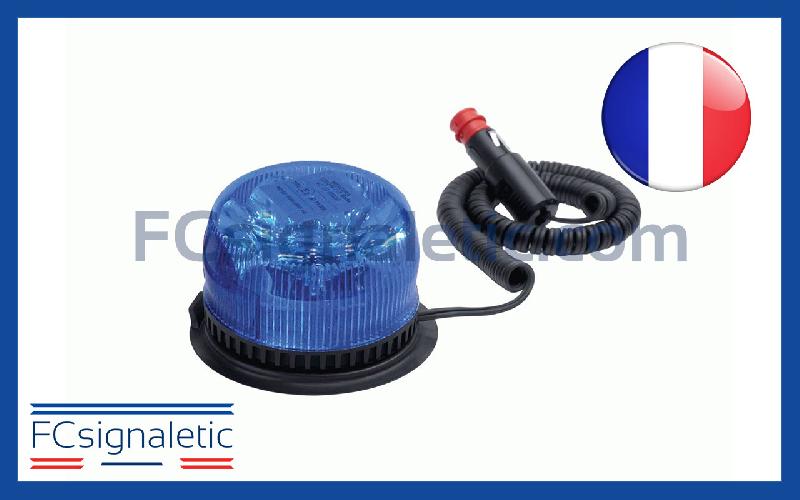 Gyrophare Gyroled bleu embase magnétique prise allume cigare classe 1 rotatif STANDBY MERCURA 21938-01_0