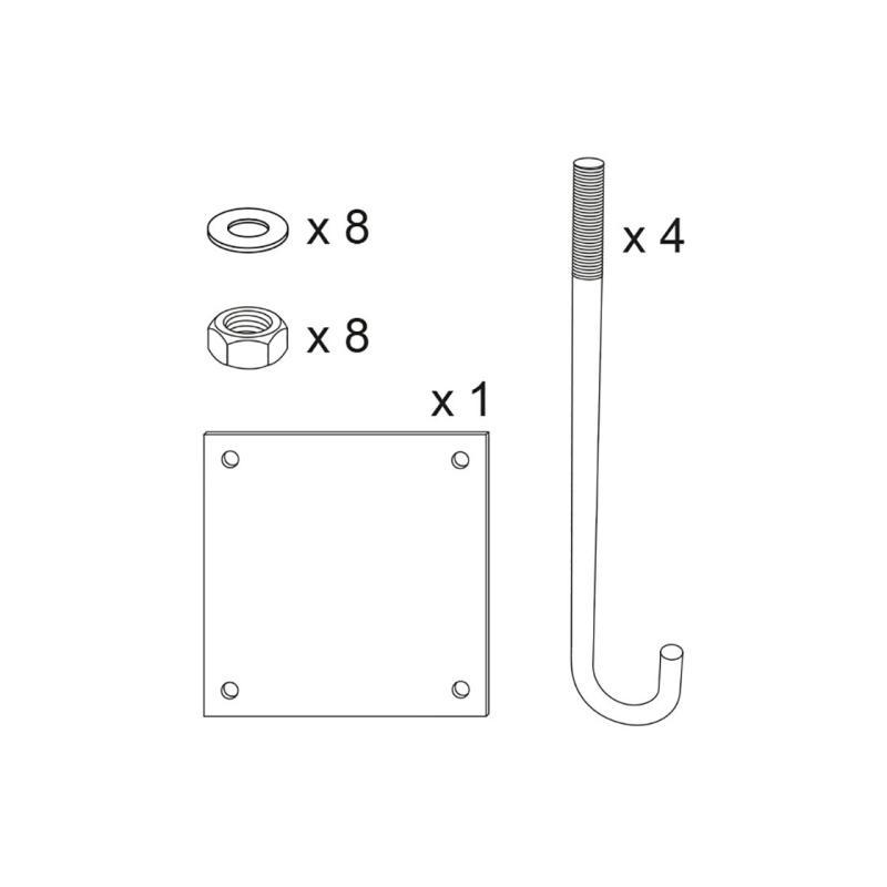 Kit de pose pour portique - Référence 202616 - 8 kg - Équipement de barrière de sécurité_0