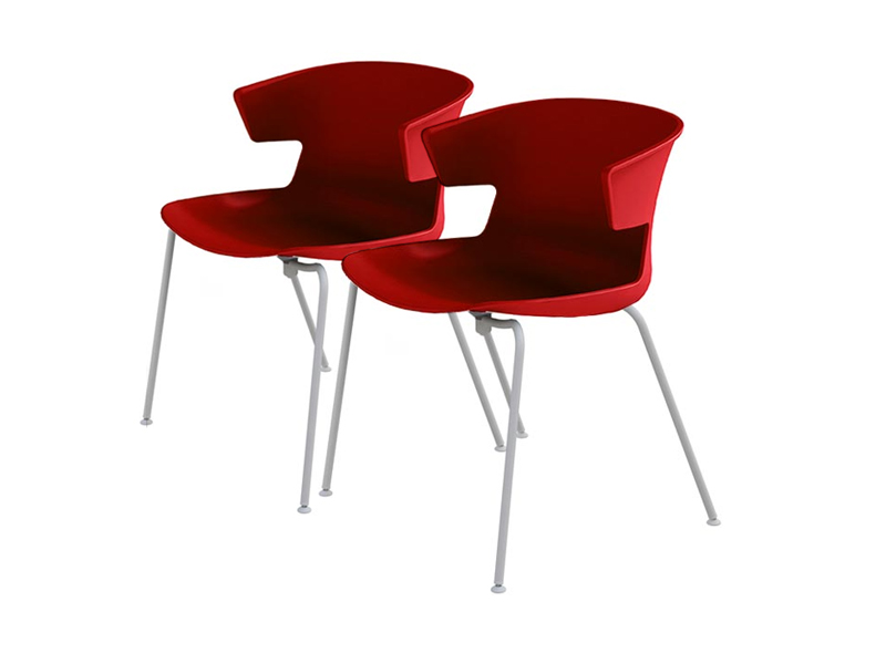 Lot de 2 chaises de collectivité Dali - coque en polypropylène - empilables par lot de 4_0