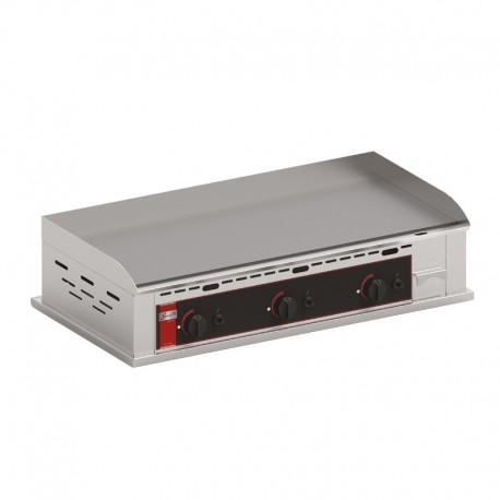Plancha professionnelle lisse gaz en acier décarburé - 3 zones de chauffe - 900x400 mm - PSG900A_0