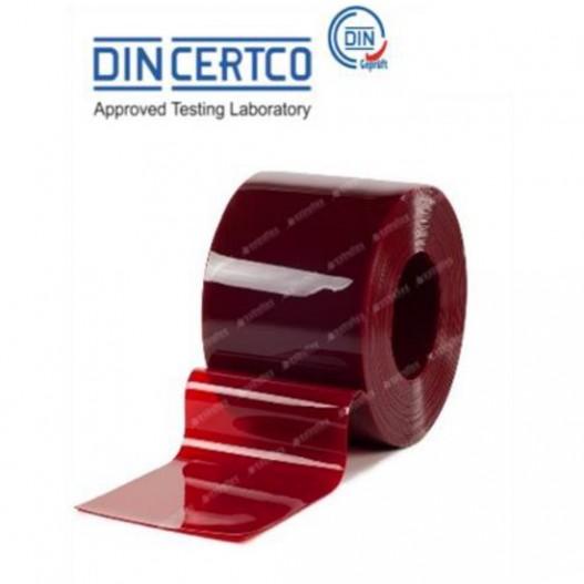 Rouleau PVC 50m spécial soudure - Anti-UV, 300mm x 2mm, rouge semi-opaque_0