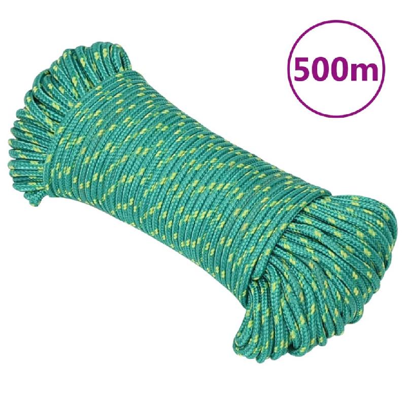 Vidaxl corde de bateau vert 5 mm 500 m polypropylène 152707_0