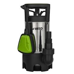 VitoGARDEN - Pompe d'évacuation eaux chargées 550W - Cuve inox - Câble 10m - Débit 10500L/h - gris_0