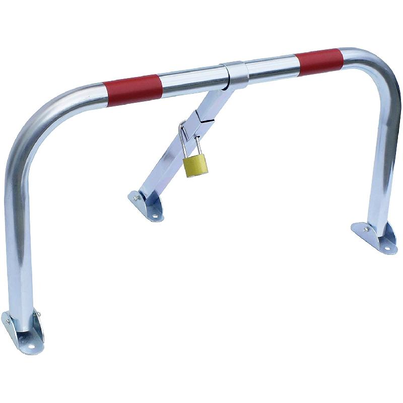 Barrière de parking en acier zingué - arceau avec cadenas et tube Ø38 mm_0