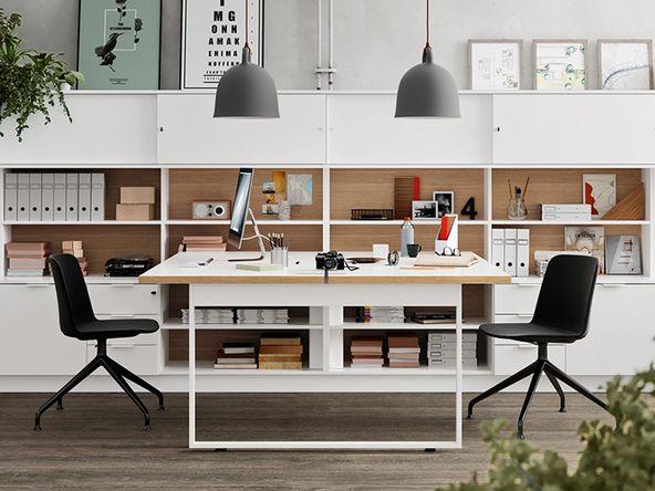 Bureau bench 2 personnes Magistra sur armoire_0