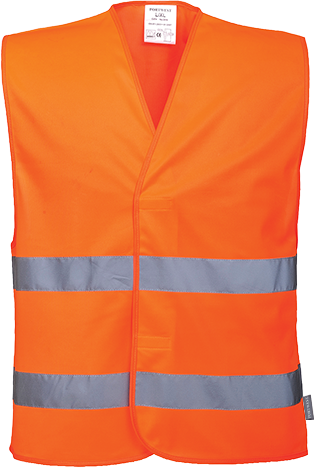 Gilet double bande orange c474, 4x5x_0