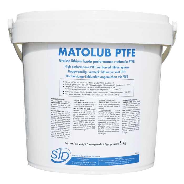 Graisse lithium haute performance renforcée PTFE MATOLUB PTFE - anti-usure et extrême-pression_0