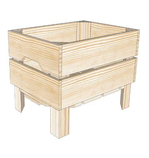 Caisse jardinière en bois L2 - Simply à box - L36 x H29 x P27 cm - Bois brut et 6 coloris de lasure à l'eau_0