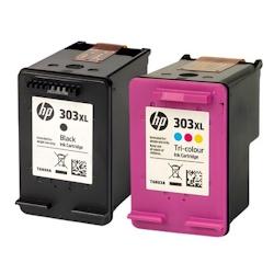 Pack de 2 cartouches d'encre authentiques HP 303XL Noir et couleurs - programme SECOND - multicolore 3701352377631_0