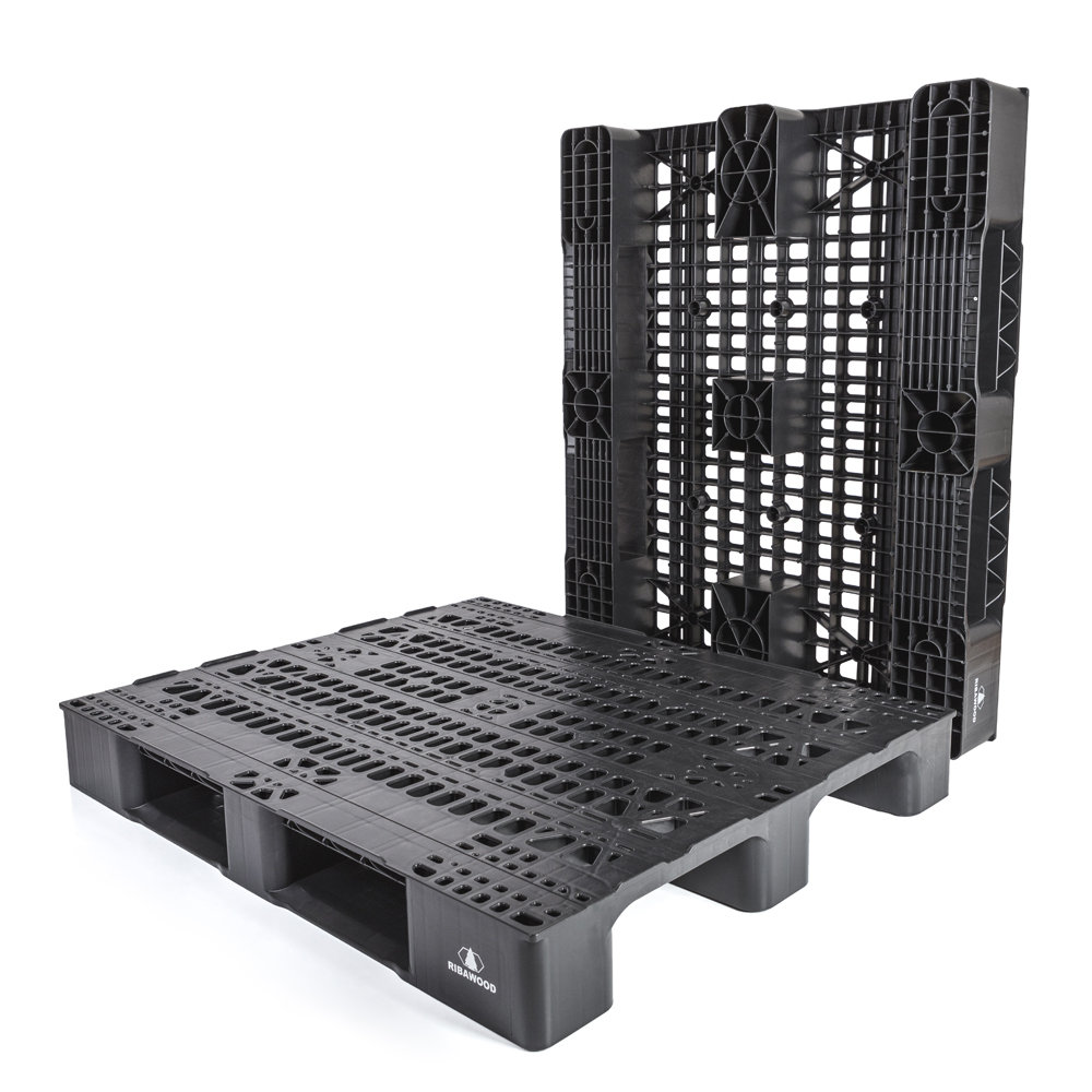 Palette plastique 2 semelles et 3 pieds centraux - Charge dynamique 1 000 kg_0