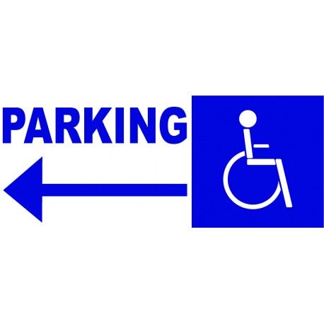 Ph16 - Panneau place handicapé - Signalétique parking - Format 300x120mm en PVC 3mm_0