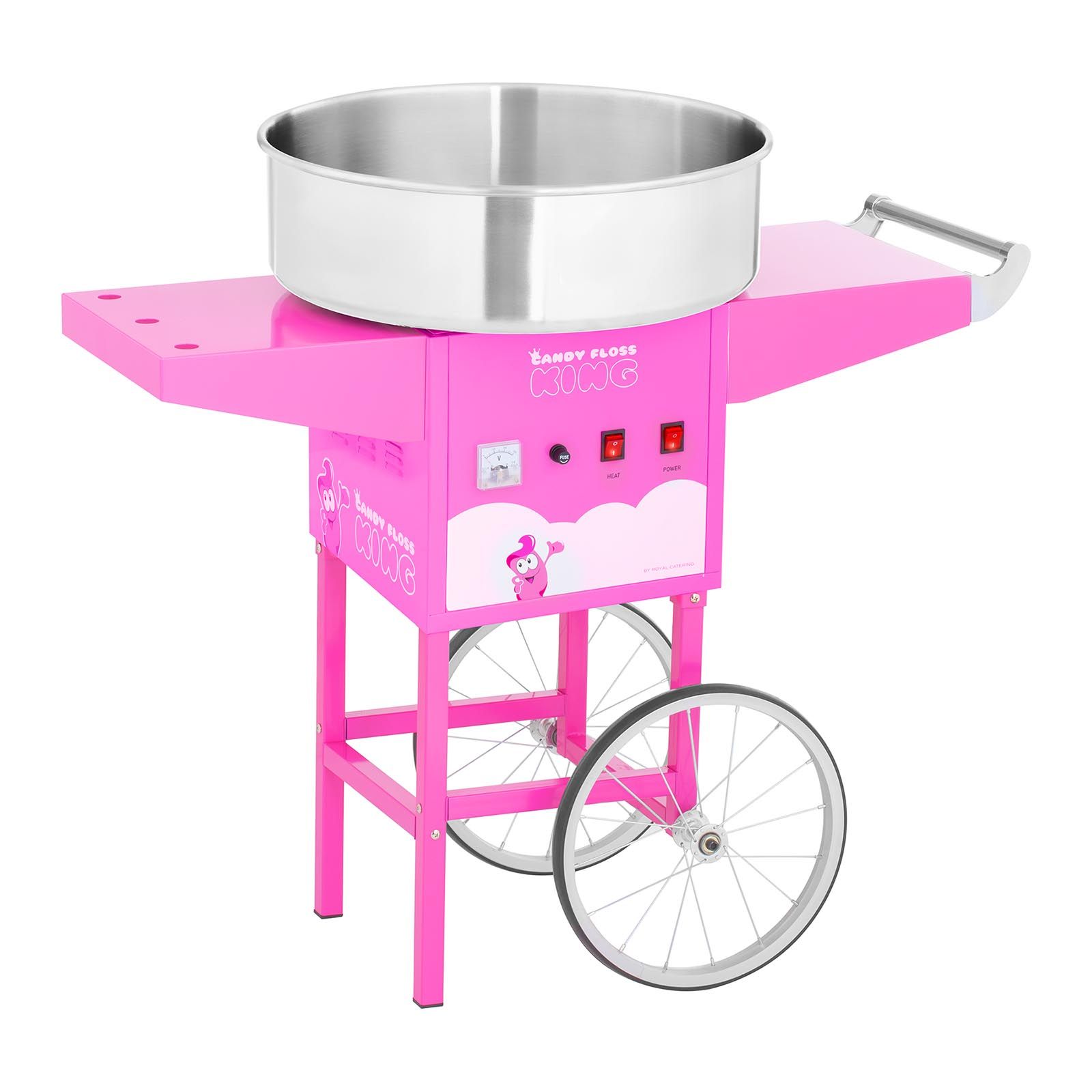 RCZC-1200-P - Machine à barbe à papa professionnelle - Royal Catering - acier inoxydable - rendement 1 unité* / 30-60 sec (*12-18 g de sucre) - cuve 52 cm - 1200 W_0