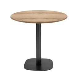 Restootab - Table Ø70cm - modèle Round chene delano - marron fonte 3760371519293_0