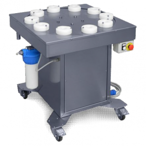 Rinceuse semi-automatique entièrement en acier inox à 10 - 20 places pour une production jusqu'à 1.200 bouteilles/heures_0