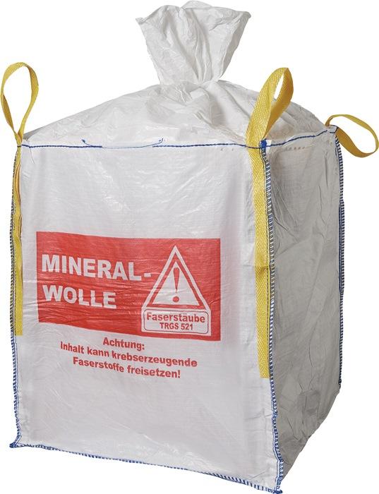 Sac de transport Big Bag - L. 900 mm x l. 900 mm x H. 1100 mm - Capacité 150 kg - Impression : laine minérale_0