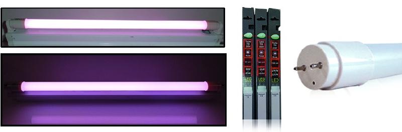 TUBE LED ROSE 18W - 120CM - SPÉCIAL BOUCHERIE