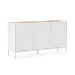 VS Venta-stock Buffet Curva 3 portes couleur Blanc - blanc Bois manufacturé I24097_0